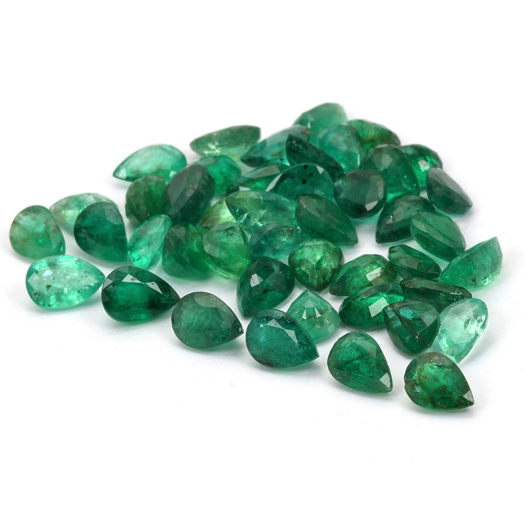 8 Pcs Lot Emerald Pear 7x5mm Approx. 5 Carats 