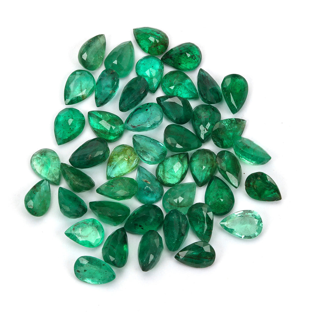 8 Pcs Lot Emerald Pear 7x5mm Approx. 5 Carats 