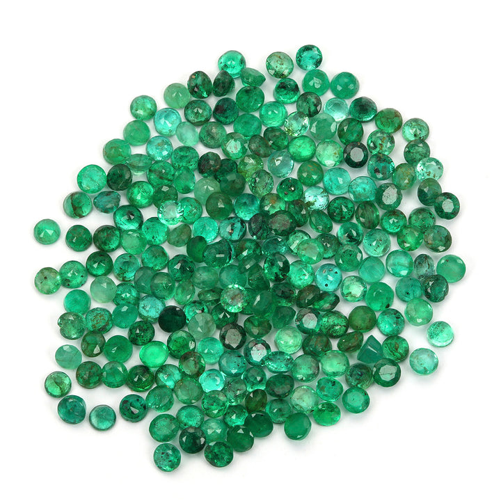 43 Pcs Lot Emerald Round 3x3mm Approx. 5 Carats 