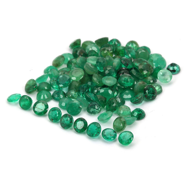 20 Pcs Lot Emerald Round 4x4mm Approx. 5 Carats   