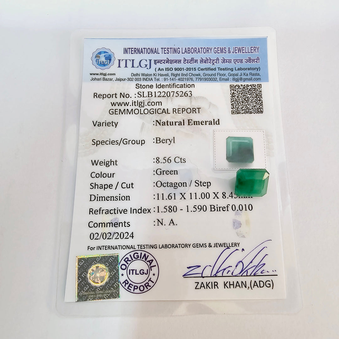 Zambian Emerald (Panna) 8.55 Cts (9.41 Ratti) Zambia