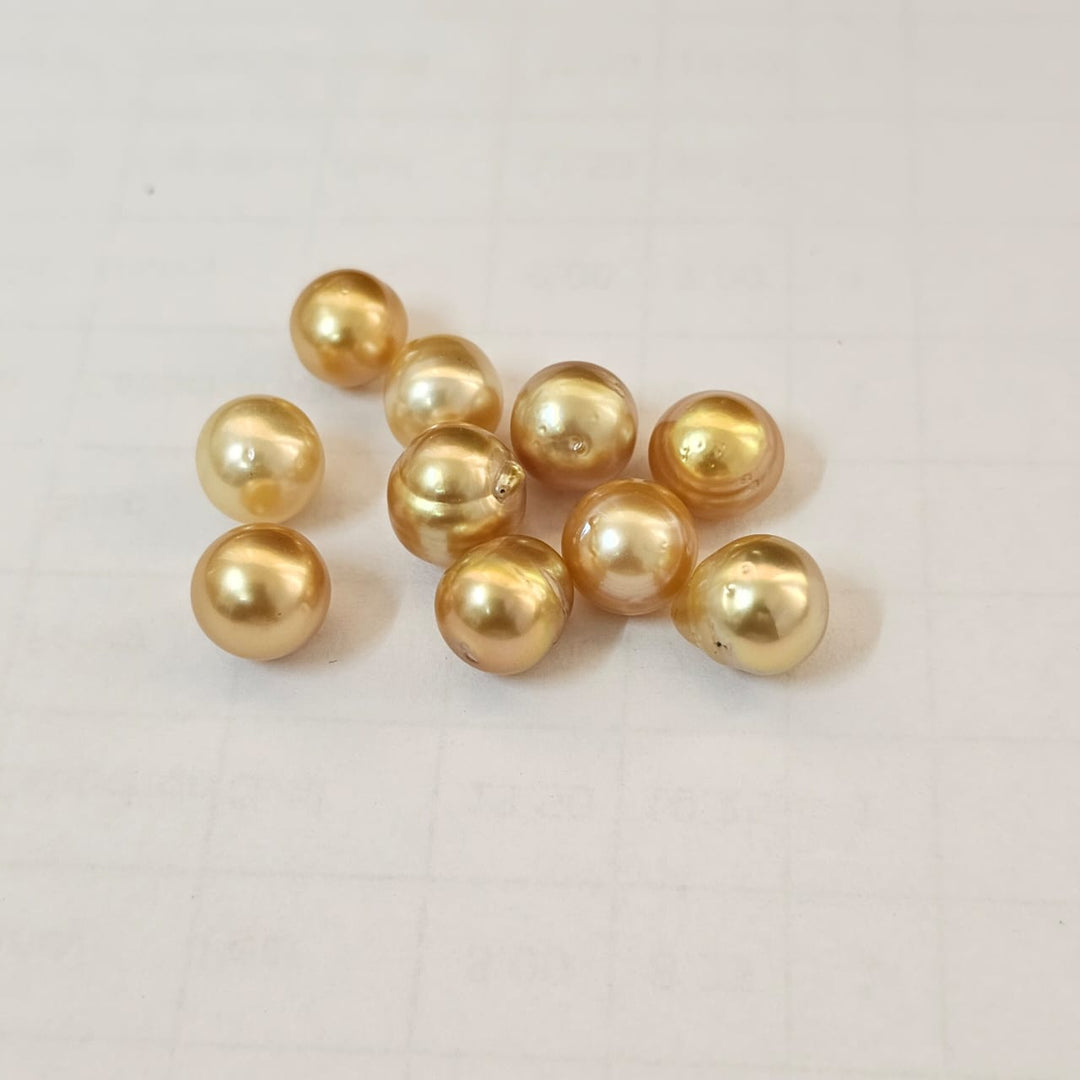 Golden South Sea Pearl Drilled 8-8mm 3.90 Carats (4.29 Ratti) YACI15