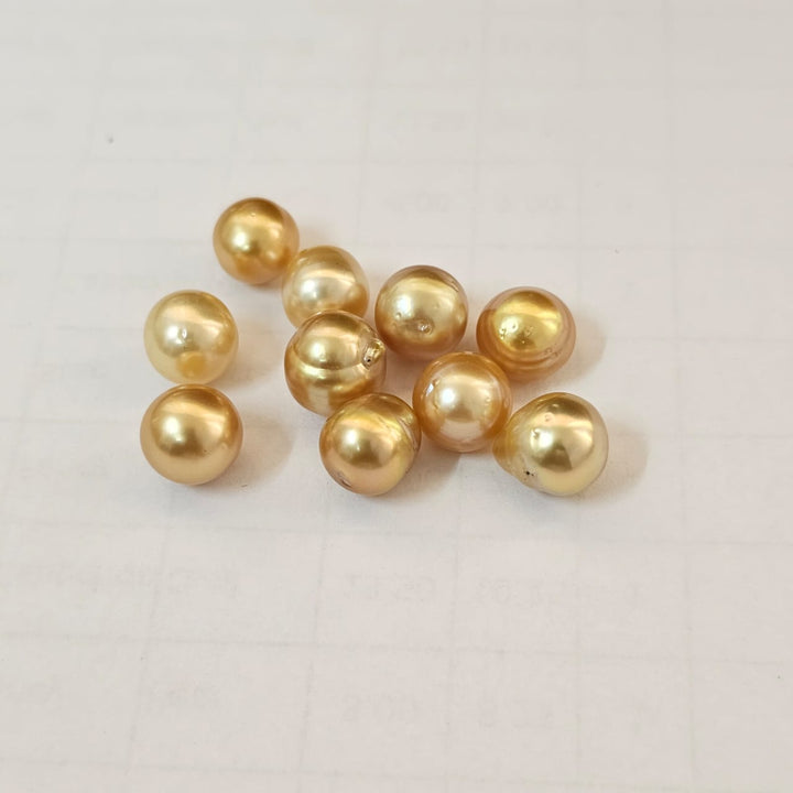 Golden South Sea Pearl Drilled 8-8mm 3.90 Carats (4.29 Ratti) YACI15