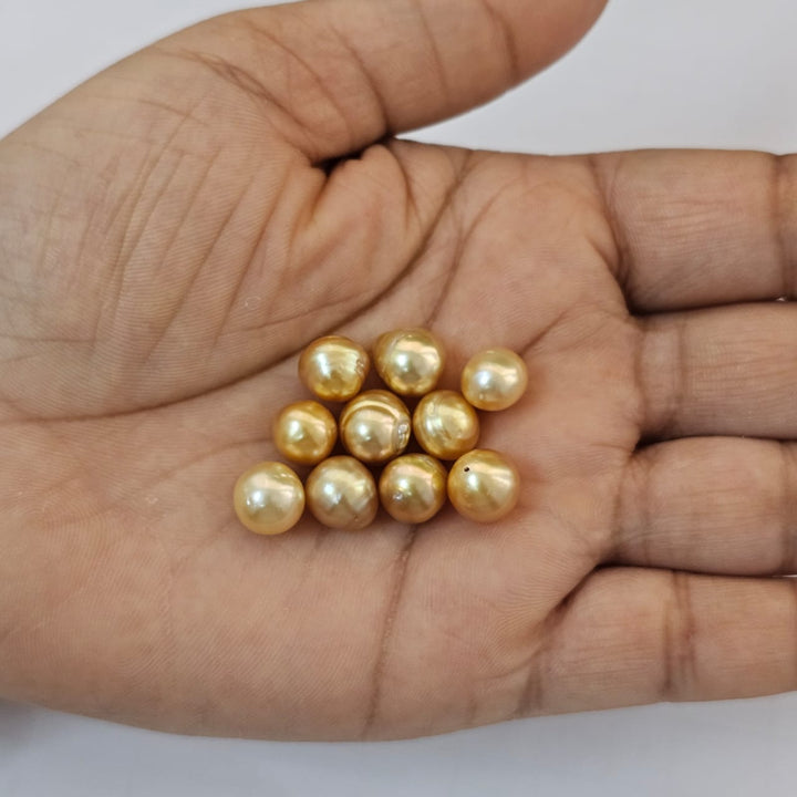 Golden South Sea Pearl Drilled 8-8mm 3.90 Carats (4.29 Ratti) YACI15