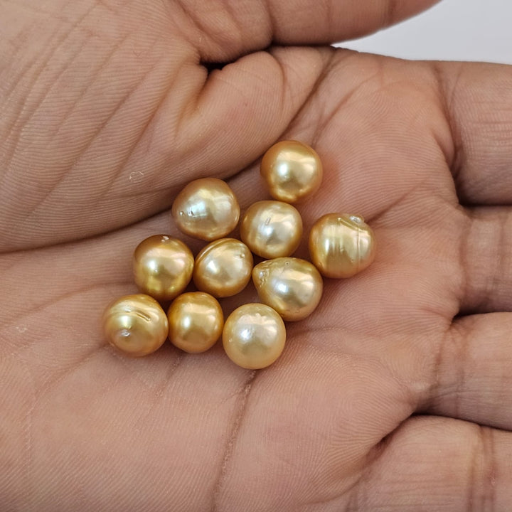 Golden South Sea Pearl Drilled 8-8mm 3.90 Carats (4.29 Ratti) YACI15