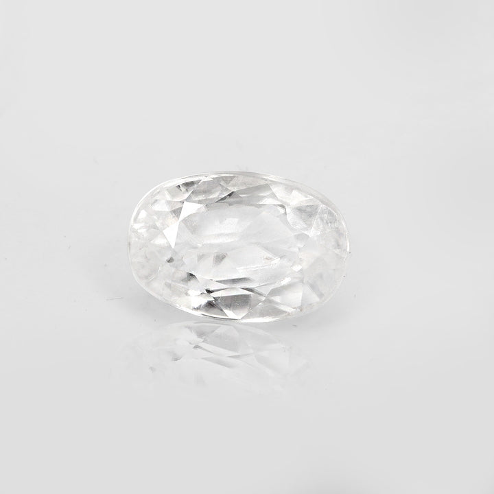 Certified White Zircon 7.55 Cts (8.31 Ratti) YGVW80