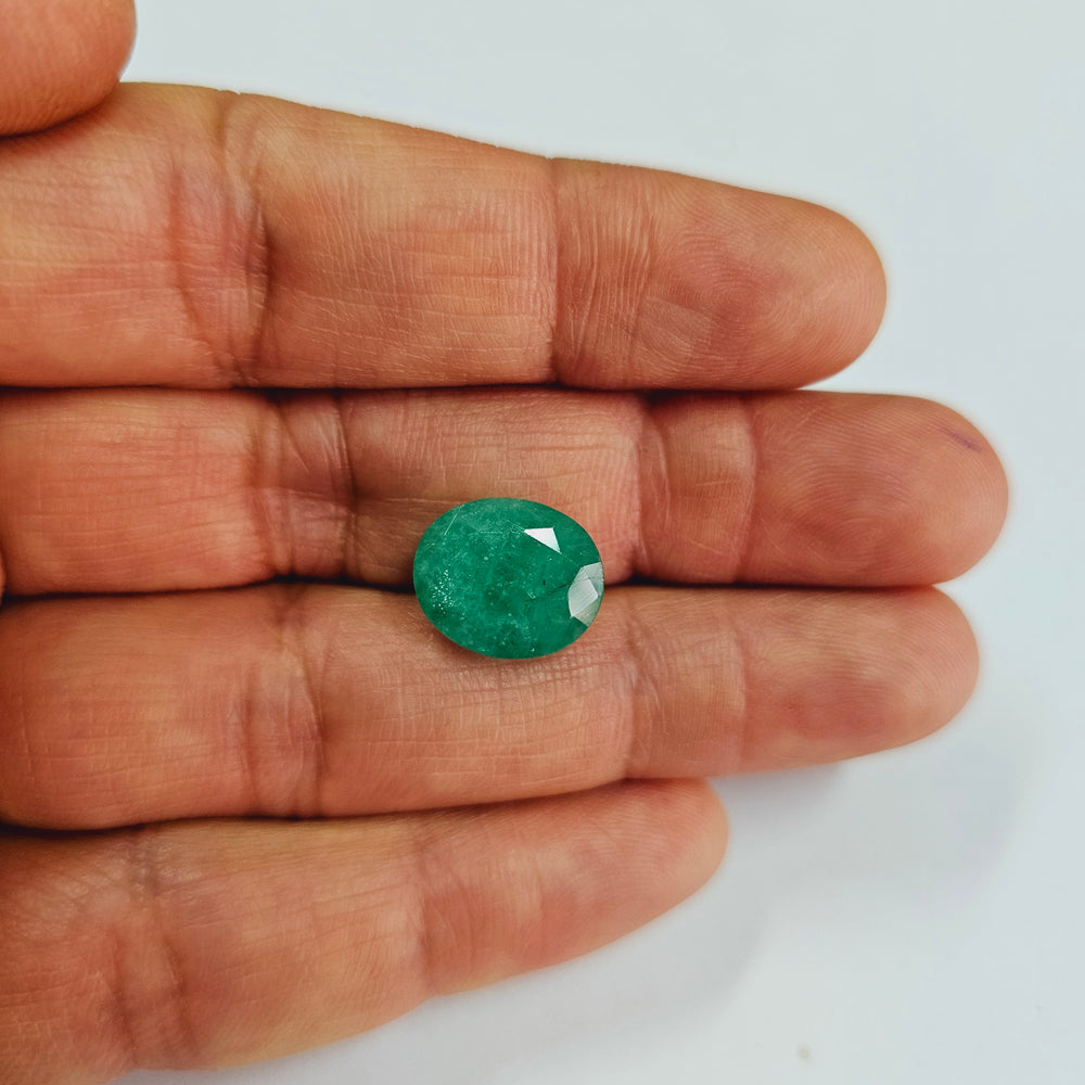 Certified Zambian Emerald (Panna)-8.00 Carats (8.80 Ratti) Zambia, SKU:YSXB61