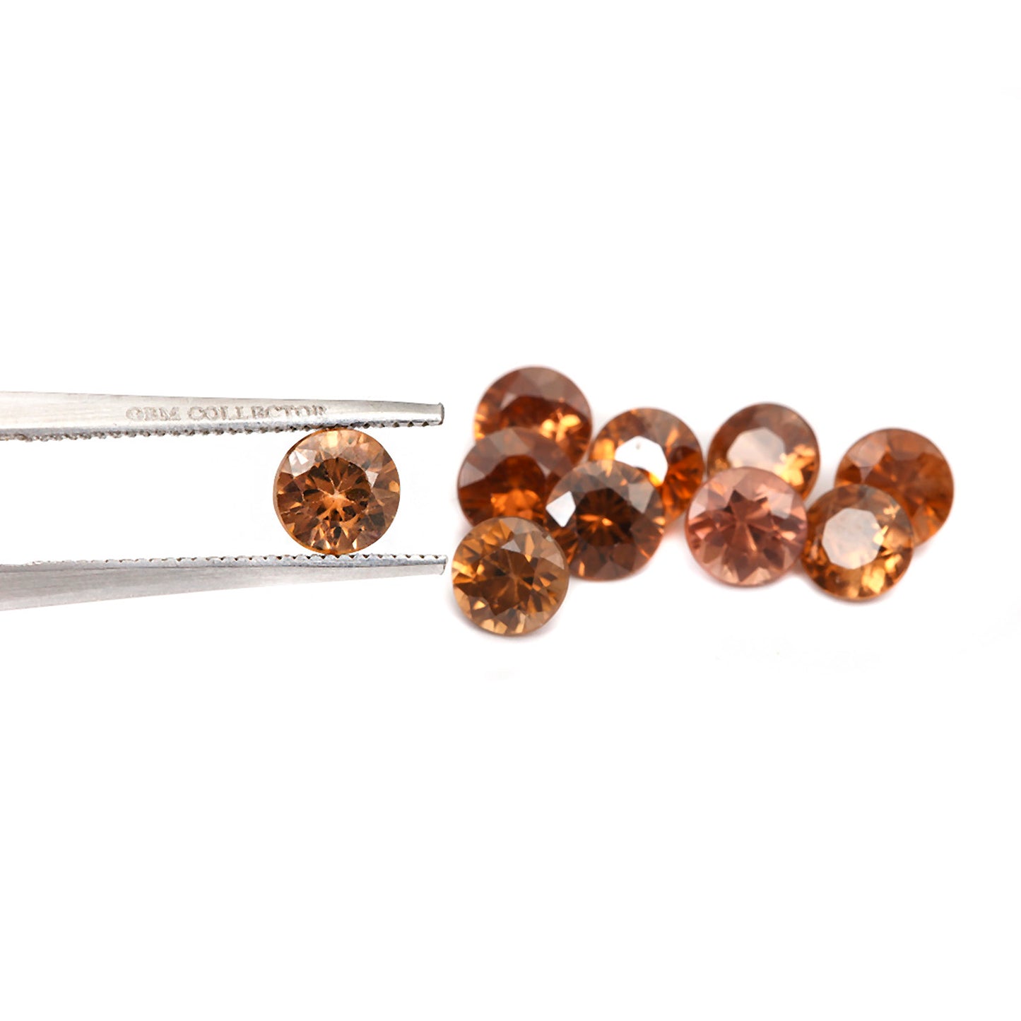 2Pc Lot Cognac Zircon 4.50mm 1.00 Carats