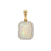 Luxurious Opal Diamond Pendant in 14k Gold(YWNK97)