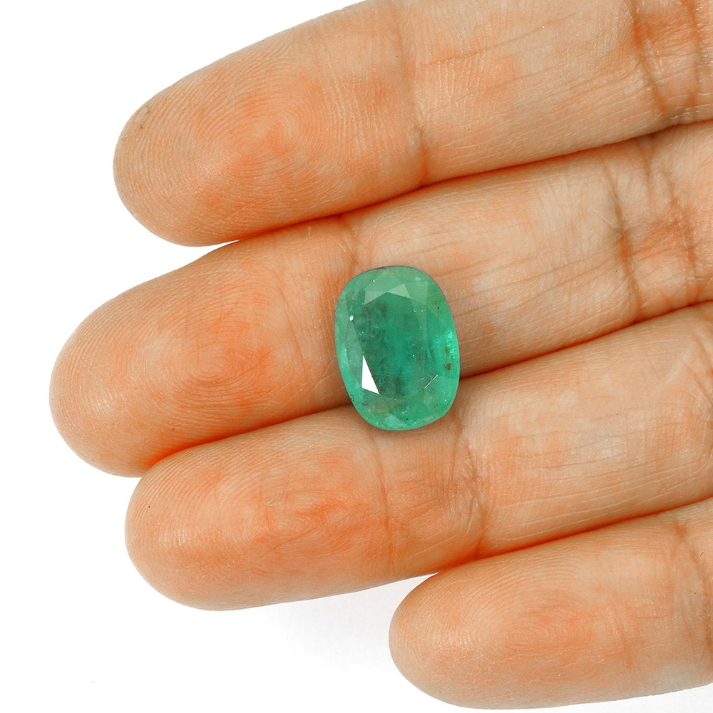 Certified Zambian Emerald (Panna)-6.76 Carats (7.43 Ratti) Zambia, SKU: ZDZI19