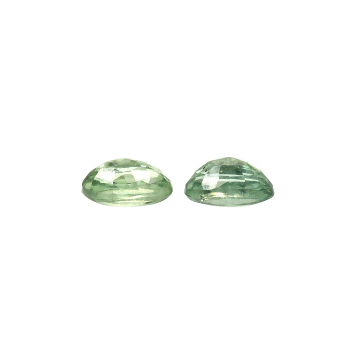 2Pc Lot Green Sapphire Oval 5x3mm