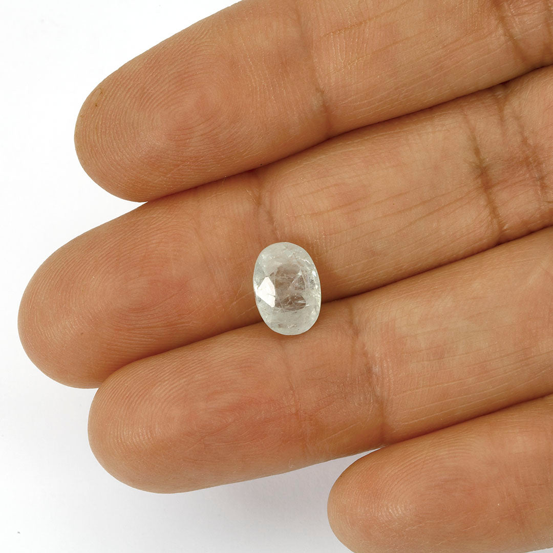 White Sapphire (Safed Pukhraj) 3.82 Cts (4.20 Ratti) Sri Lanka (Ceylon)