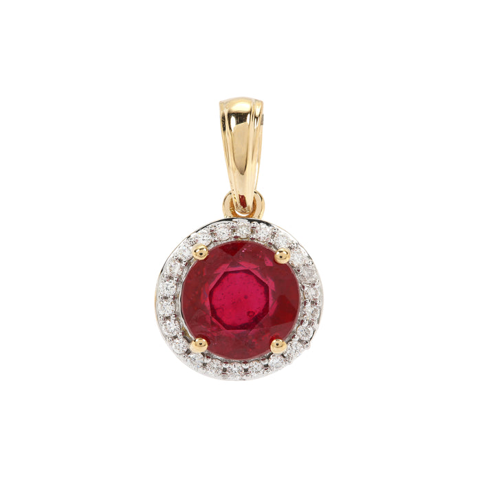 Classic Gold Pendant with Ruby and Diamond(ZTNK15)
