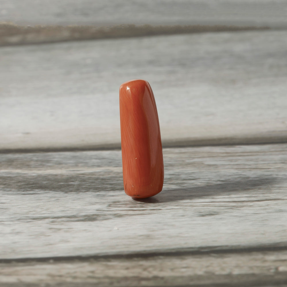 Certified Red Coral (Moonga) 9.23 Cts. (10.15 Ratti) Italy ZUZI57