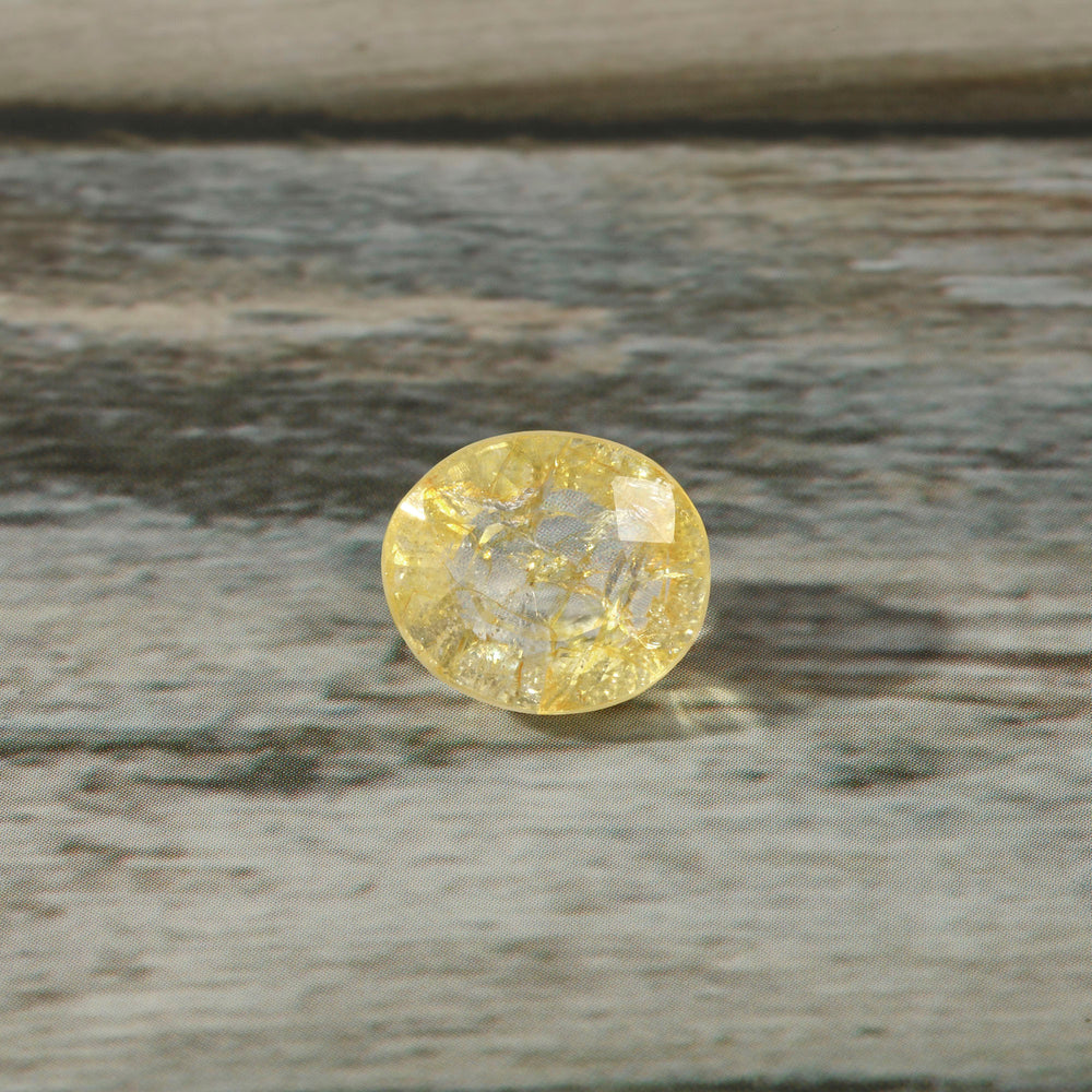 Certified Yellow Topaz 7.57 Cts (8.32 Ratti) ZVZI73