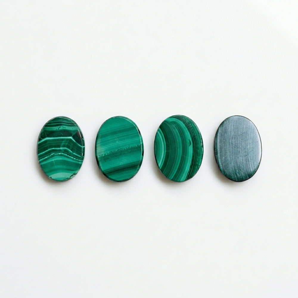 Malachite Oval 67.8 Carats ML044 (Set of 4)