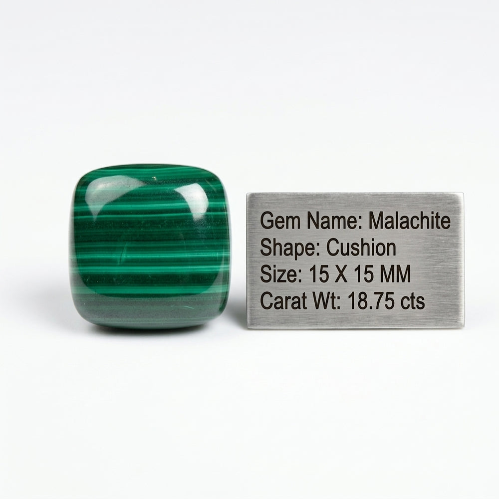 Malachite Cushion 18.75 Carats ML043