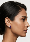 Amethyst & Diamond Stud Earrings in 18k white gold in Marquise Shape – Bespoke Creation