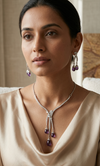 Orion Amethyst Drop Set in 18K White Gold