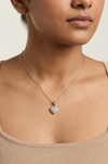 Diamond Puff Heart Pendant in 14K White Gold