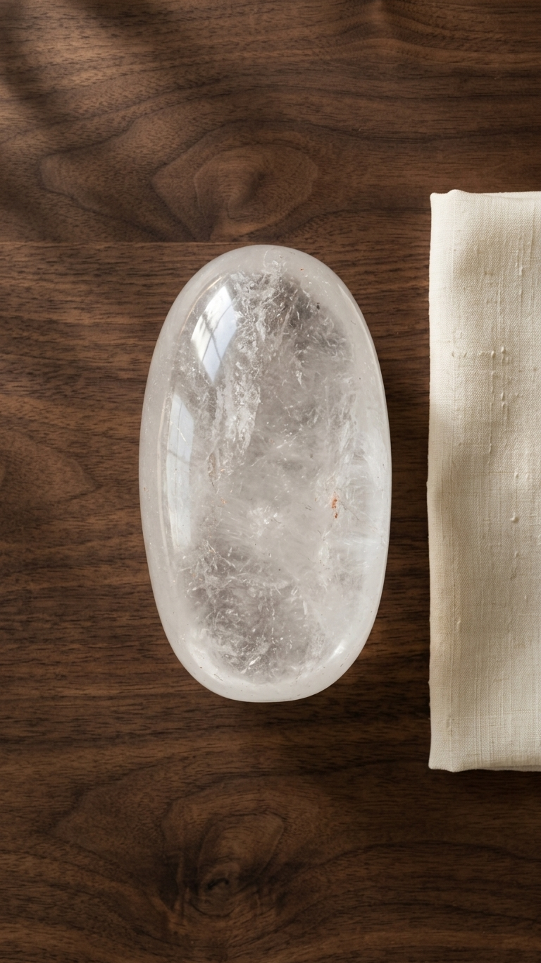 Natural Crystal Quartz Gemstone Shivlingam CQS001