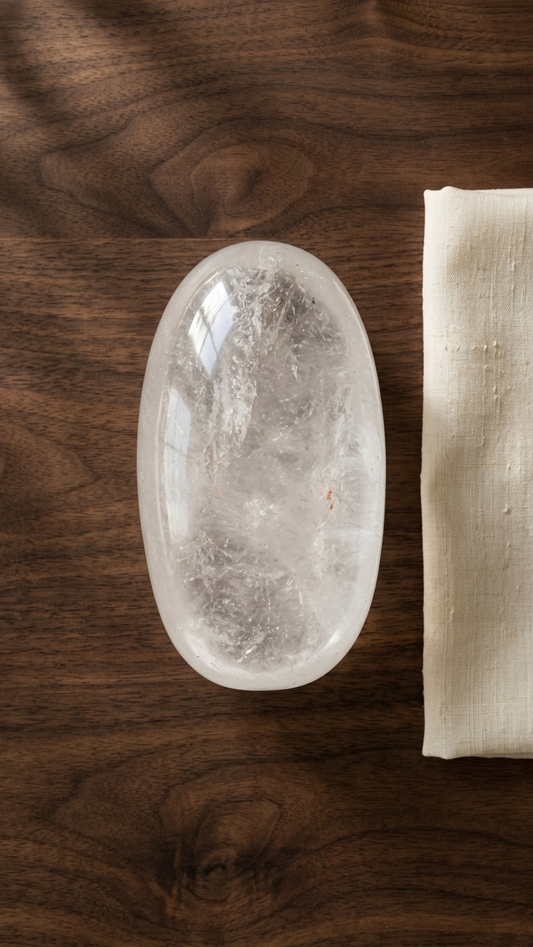 Natural Crystal Quartz Gemstone Shivlingam CQS001