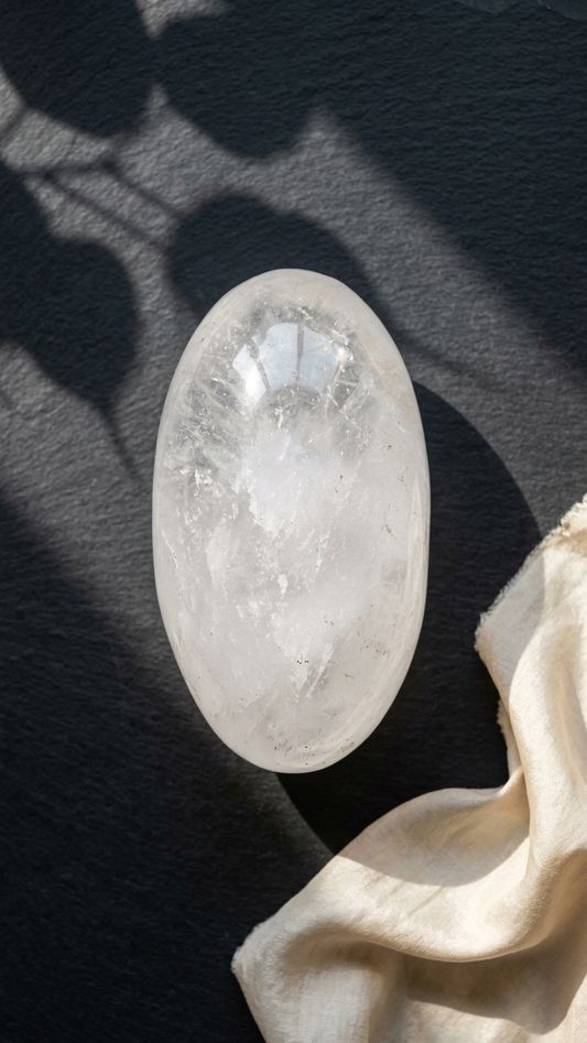 Natural Crystal Quartz Gemstone Shivlingam CQS003