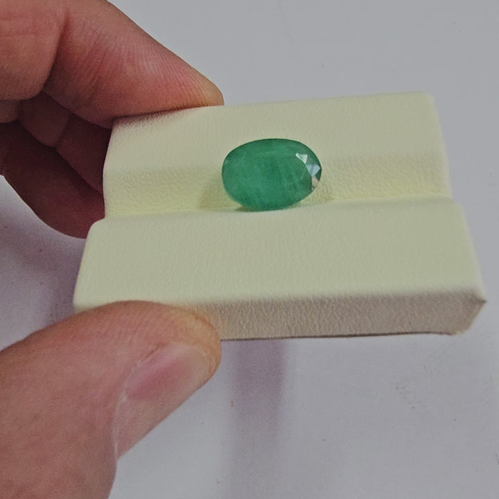 Certified Zambian Emerald (Panna)-4.85 Carats (5.34 Ratti) Zambia, SKU:OZXB01