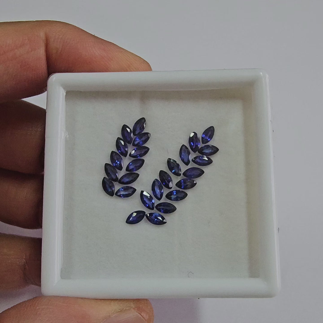 3.90 Cts. Ceylon Blue Sapphire (26 Pieces) Gemstone Set