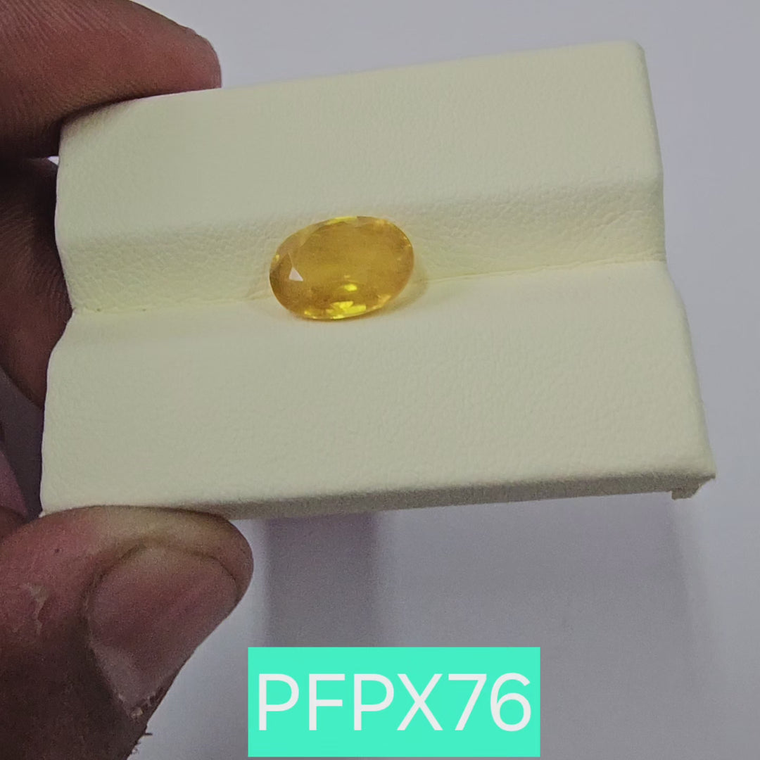 Yellow Sapphire (Pukhraj) 3.85 Cts (4.23 Ratti) Thailand