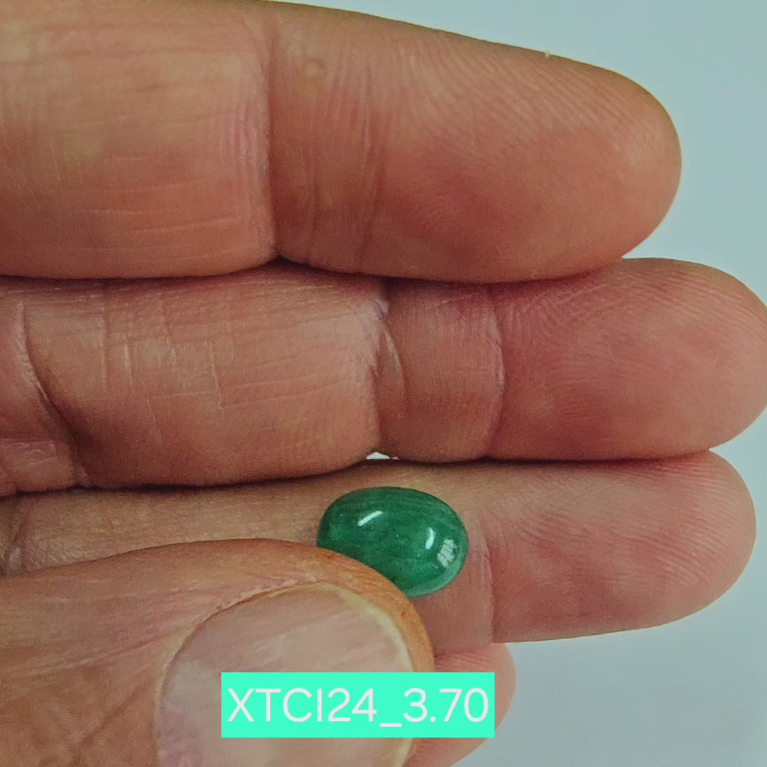 Certified Emerald (Panna)-3.70 Carats (4.07 Ratti) Brazil, SKU:XTCI24_Oval3.70