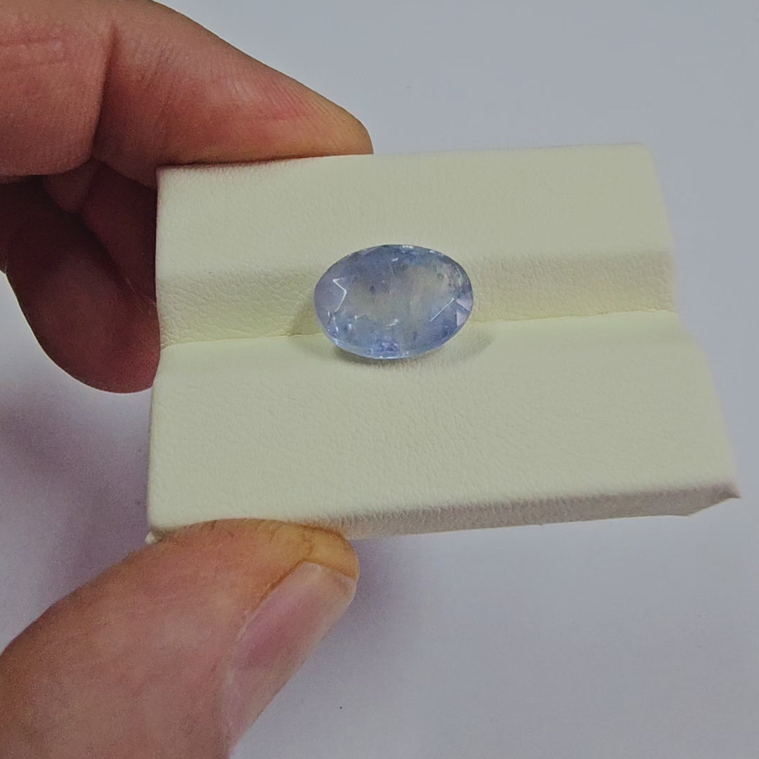 Certified Blue Sapphire (Neelam) 8.03 Cts (8.83 Ratti) Sri Lanka (Ceylon)