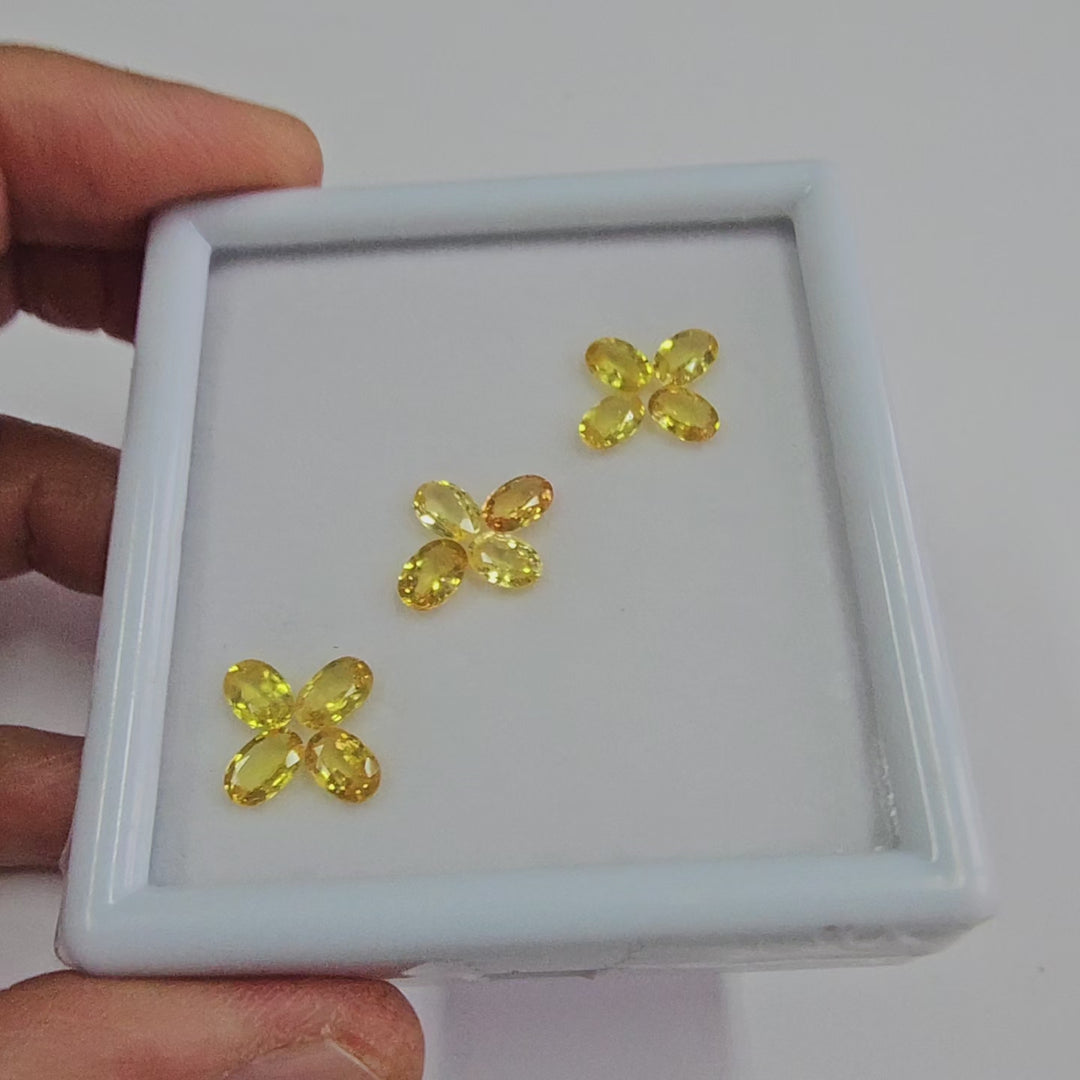 4.80 Cts. Yellow Sapphire(12 Pieces) Gemstone Set