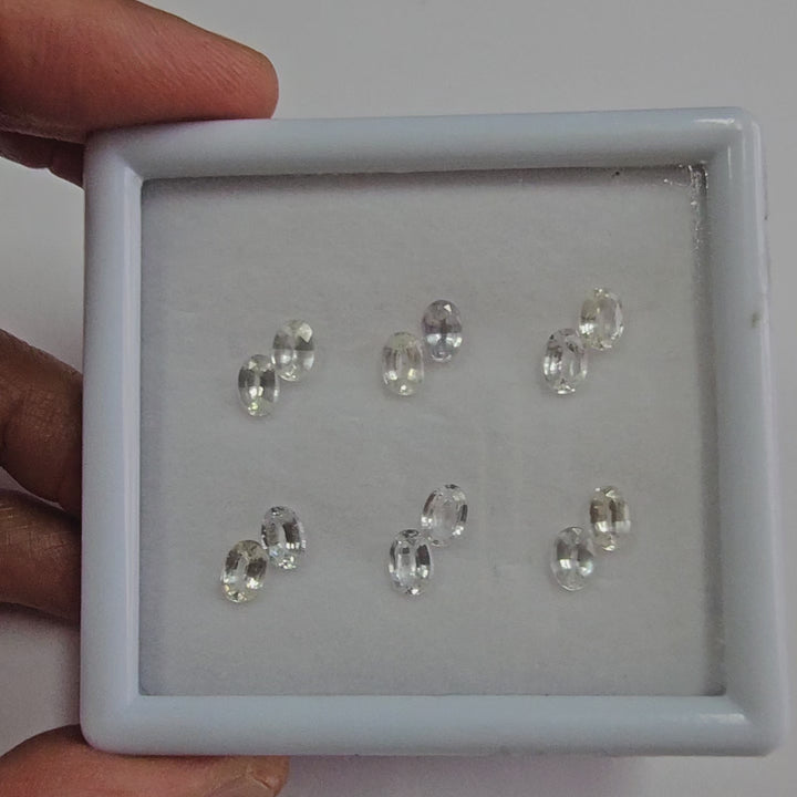 7.40Cts. White Sapphire (12 Pieces) Gemstone Set