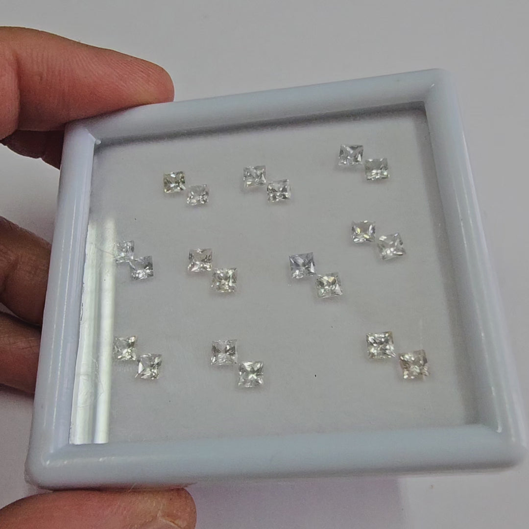 5.00 Cts. White Sapphire (20 Pieces) Gemstone Set