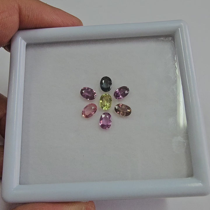 3.80 Cts. Multi Sapphire (7 Pieces) Gemstone Set