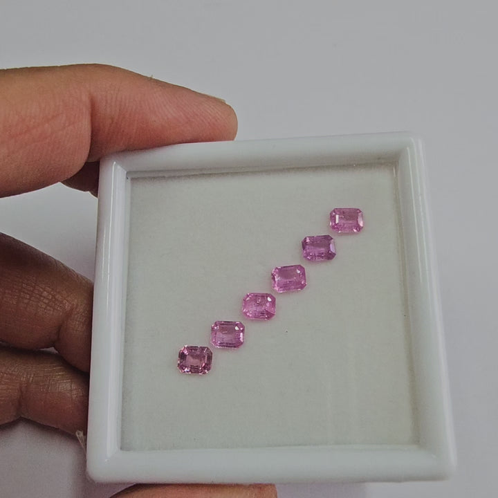 2.85 Cts. Pink Sapphire (6 Pieces) Gemstone Set