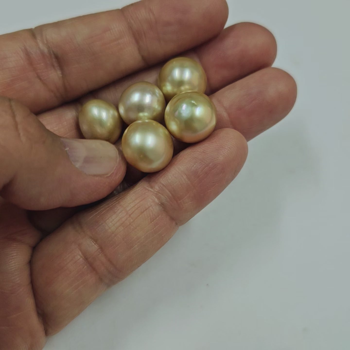 Golden South Sea Pearl 12mm Button Undrilled 14.30 Carats (15.73 Ratti) MZOZ41