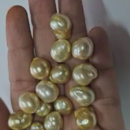 13-14mm Golden South Sea Pearl Baroque Undrilled Australia HLCI52