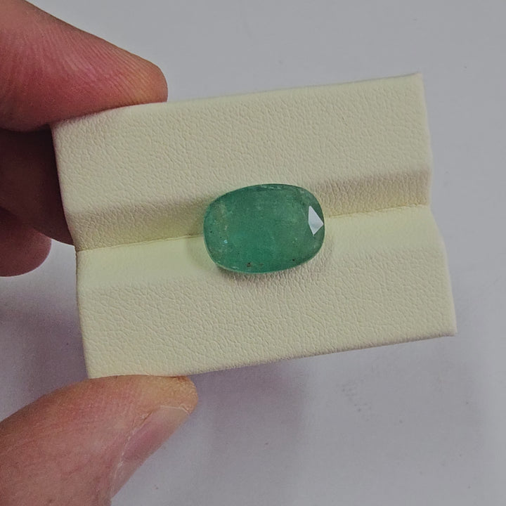 Certified Zambian Emerald (Panna)-6.77 Carats (7.45 Ratti) Zambia, SKU:ZDZI19