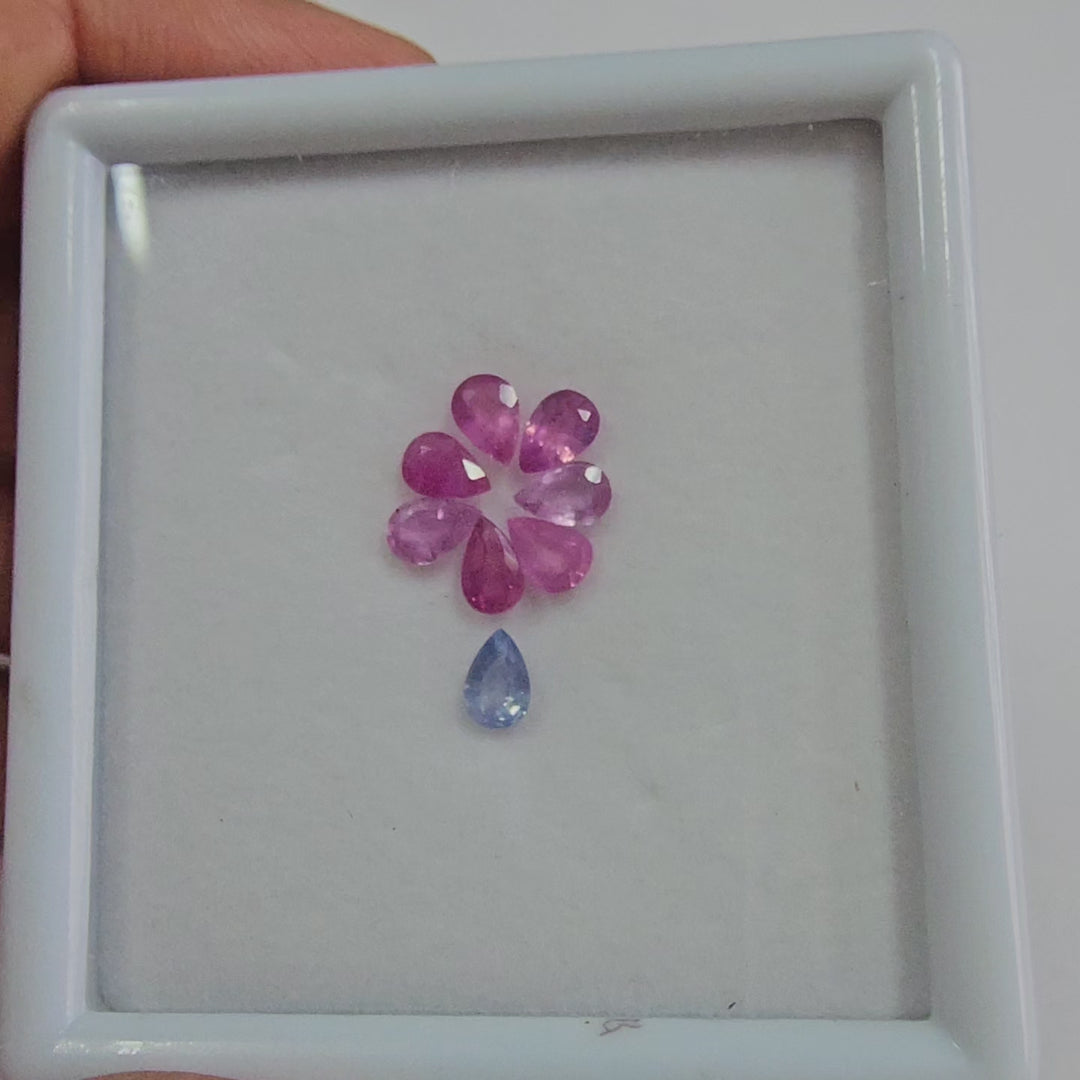 4.00 Cts. Pink Sapphire (8 Pieces) Gemstone Set