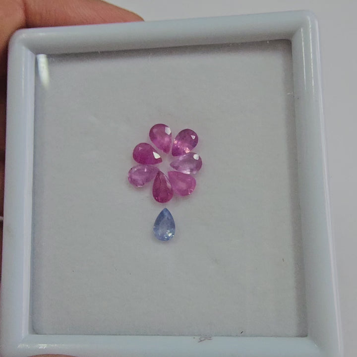 4.00 Cts. Pink Sapphire (8 Pieces) Gemstone Set