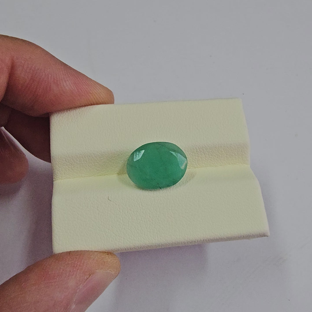 Certified Zambian Emerald (Panna)-5.85 Carats (6.44 Ratti) Zambia, SKU:HTXB90