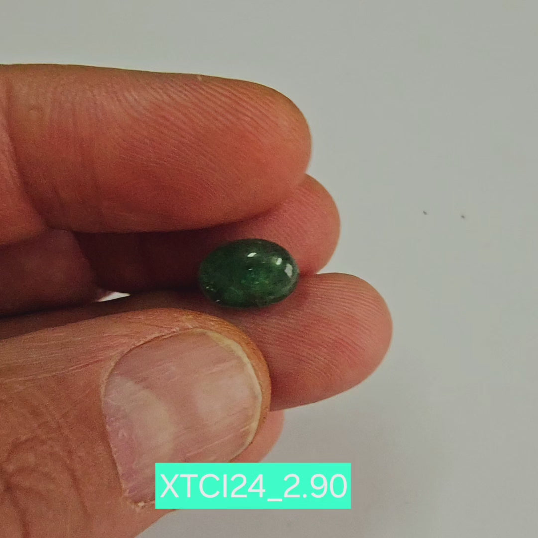 Certified Emerald (Panna)-2.90 Carats (3.19 Ratti) Brazil, SKU:XTCI24_Oval2.90