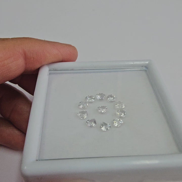 2.20 Cts. White Sapphire (11 Pieces) Gemstone Set