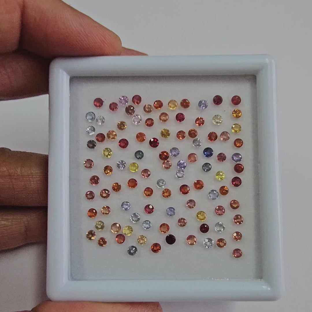 10.00 Cts. Multi Sapphire (100 Pieces) Gemstone Set