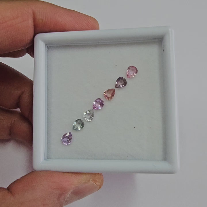 1.75 Cts. Multi Sapphire (7 Pieces) Gemstone Set