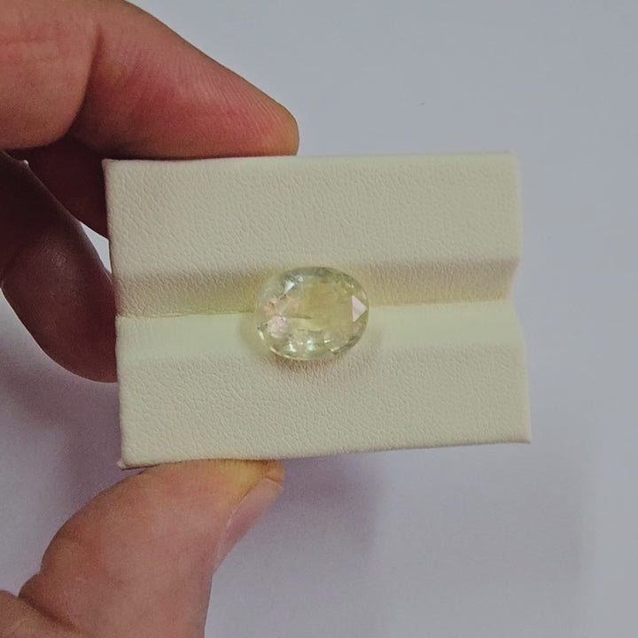 Certified Yellow Sapphire (Pukhraj) 8.00 Cts (8.80 Ratti) Sri Lanka (Ceylon)