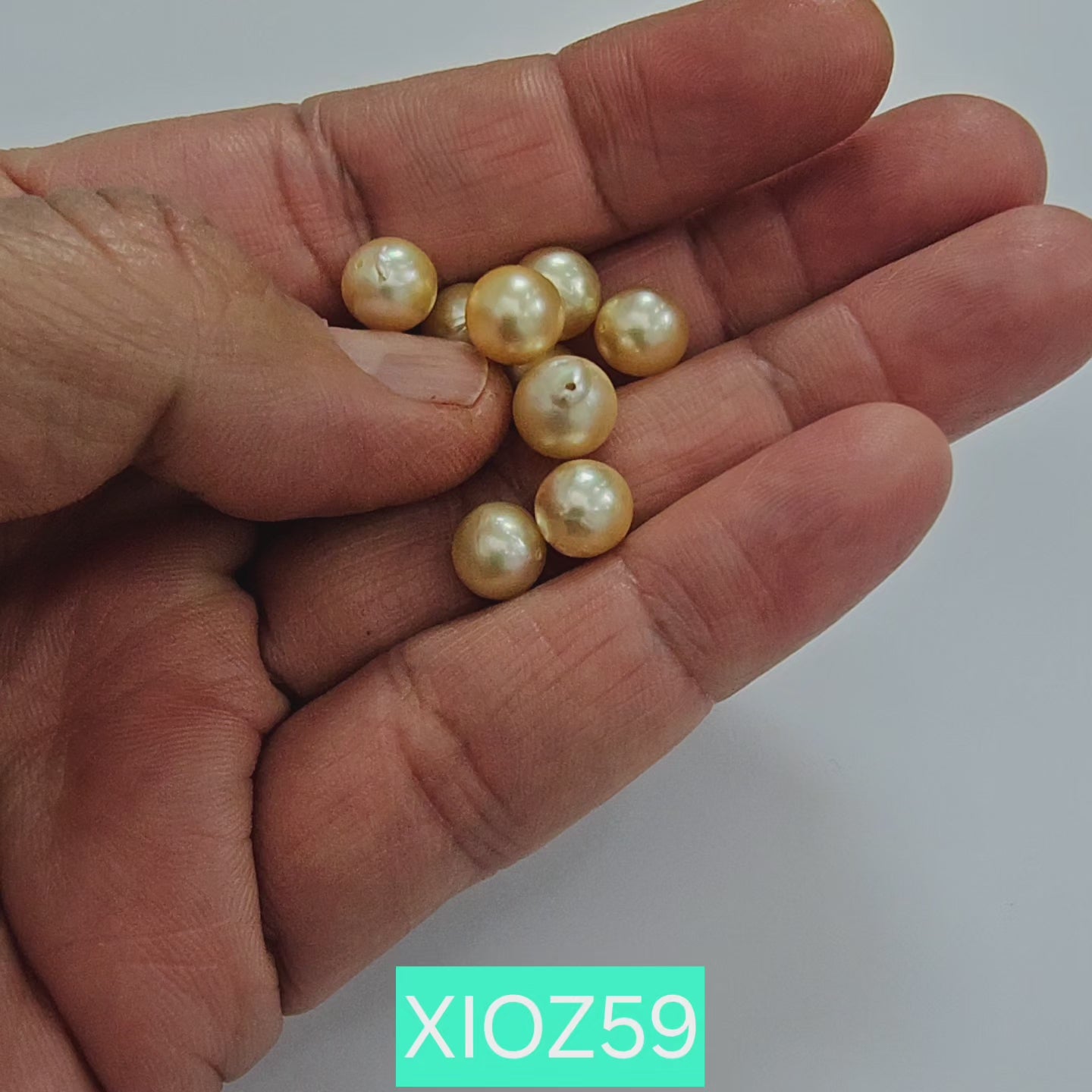 Golden South Sea Pearl Full Drilled 8mm-9mm 3.30 Carats XIOZ59