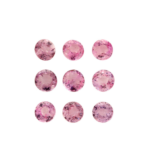 2Pc Lot Pink Sapphire 4x4mm 0.40 Carats